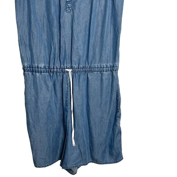 Beach Lunch Lounge Open Back Sleeveless Chambray‎ Romper Size Medium - Picture 3 of 10